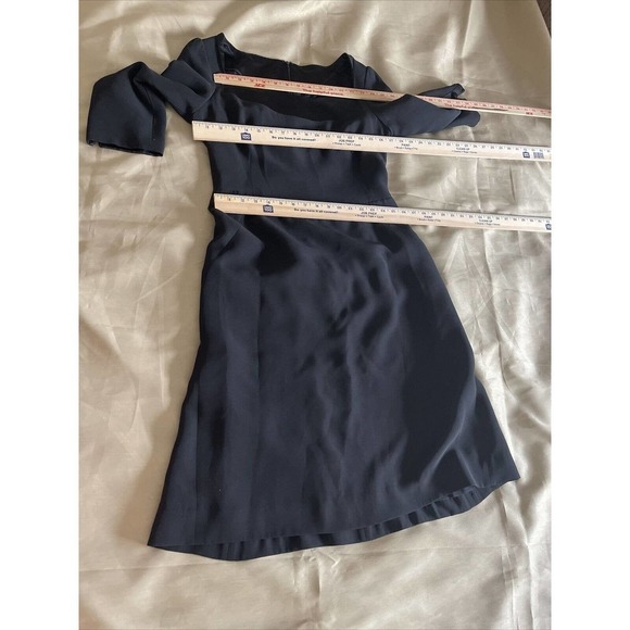 Juleh Juleh Sheath Dress 10 Wool Silk Square Neckline Flare Dress - Picture 10 of 11